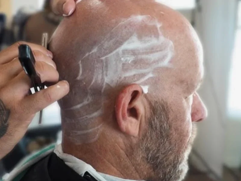 head shave service by babarbershop santa ana california usa