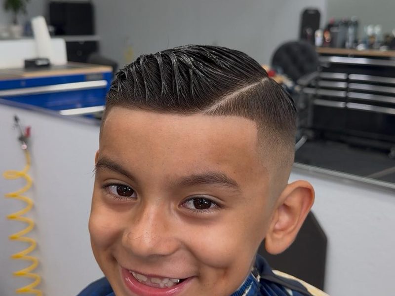 Kids Haircut Santa Ana – Clean Fade with Side Part